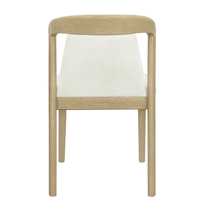 Upholstered Backrest Armless Dining Chairs (Natural Ash+Beige) - 1st Choice Furniture Direct