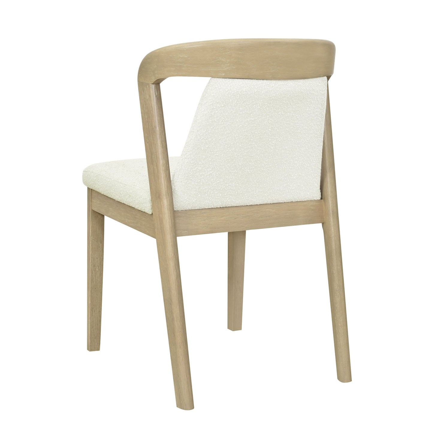 Upholstered Backrest Armless Dining Chairs (Natural Ash+Beige) - 1st Choice Furniture Direct