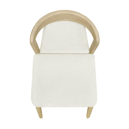 Upholstered Backrest Armless Dining Chairs (Natural Ash+Beige) - 1st Choice Furniture Direct