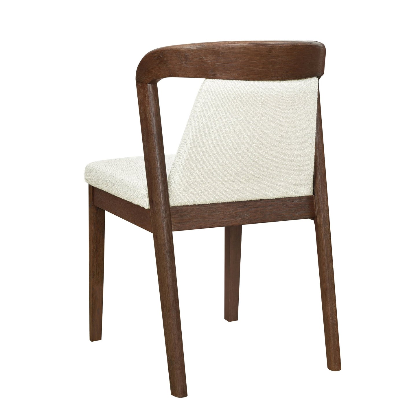 Upholstered Backrest Armless Dining Chairs (Walnut+Camel) - 1st Choice Furniture Direct