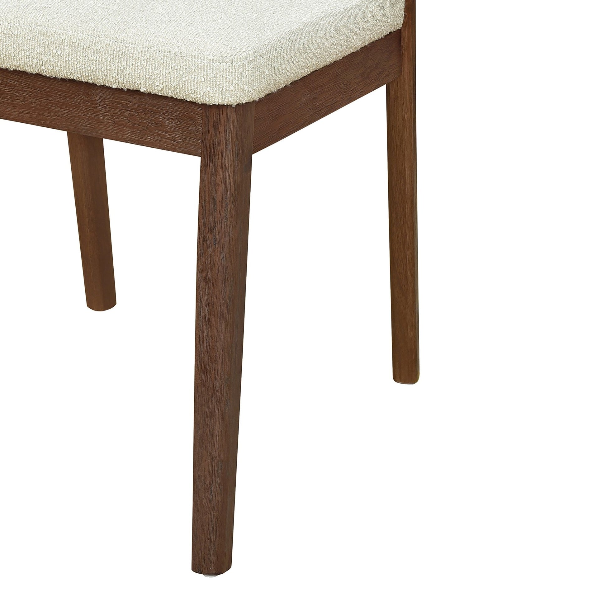 Upholstered Backrest Armless Dining Chairs (Walnut+Camel) - 1st Choice Furniture Direct