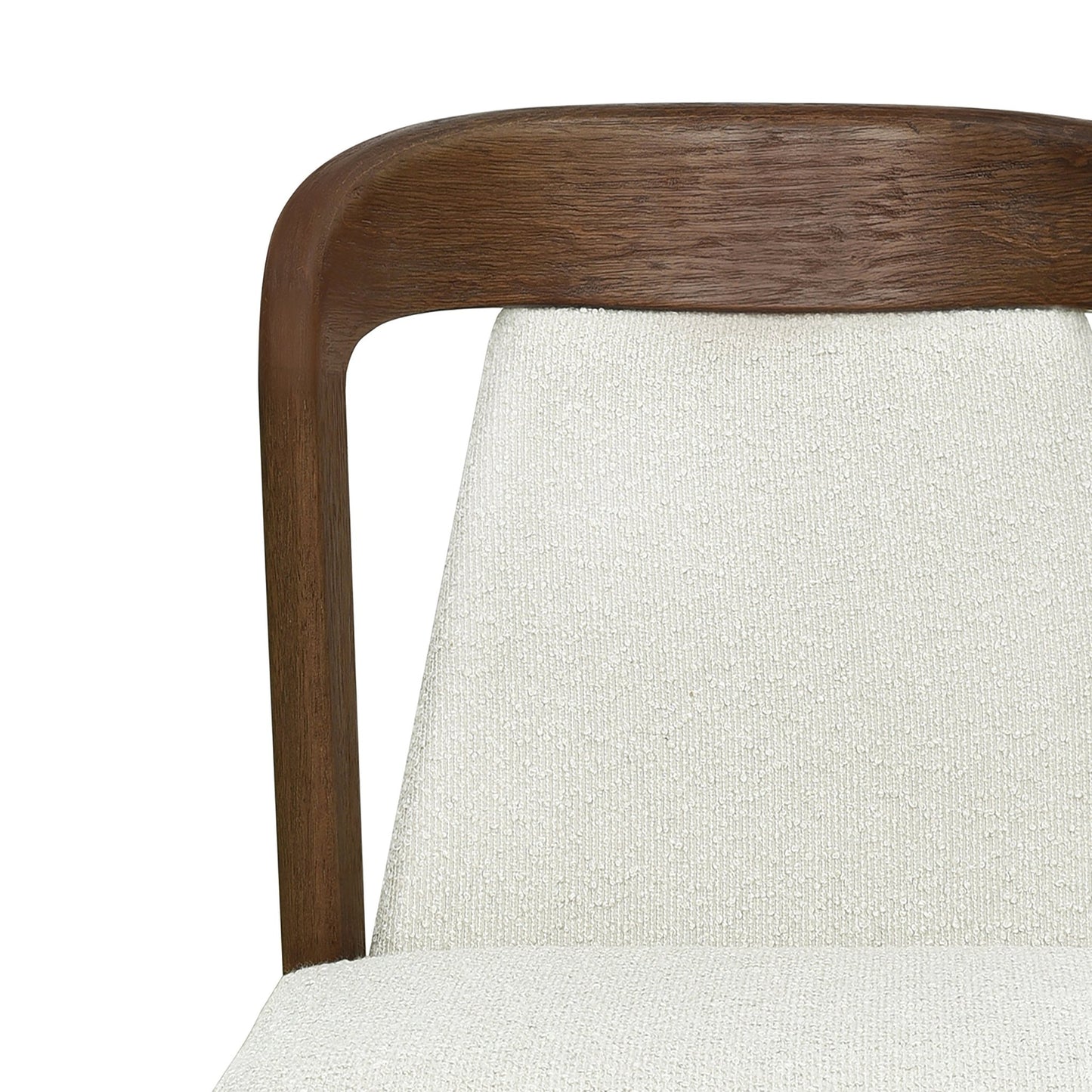 Upholstered Backrest Armless Dining Chairs (Walnut+Camel) - 1st Choice Furniture Direct
