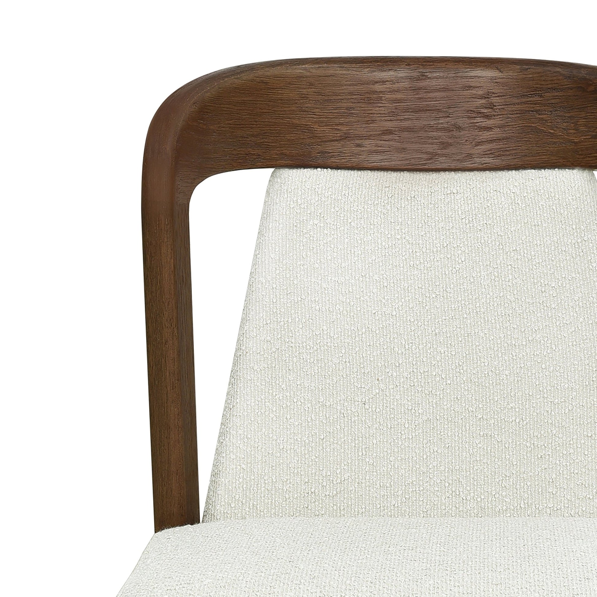 Upholstered Backrest Armless Dining Chairs (Walnut+Camel) - 1st Choice Furniture Direct
