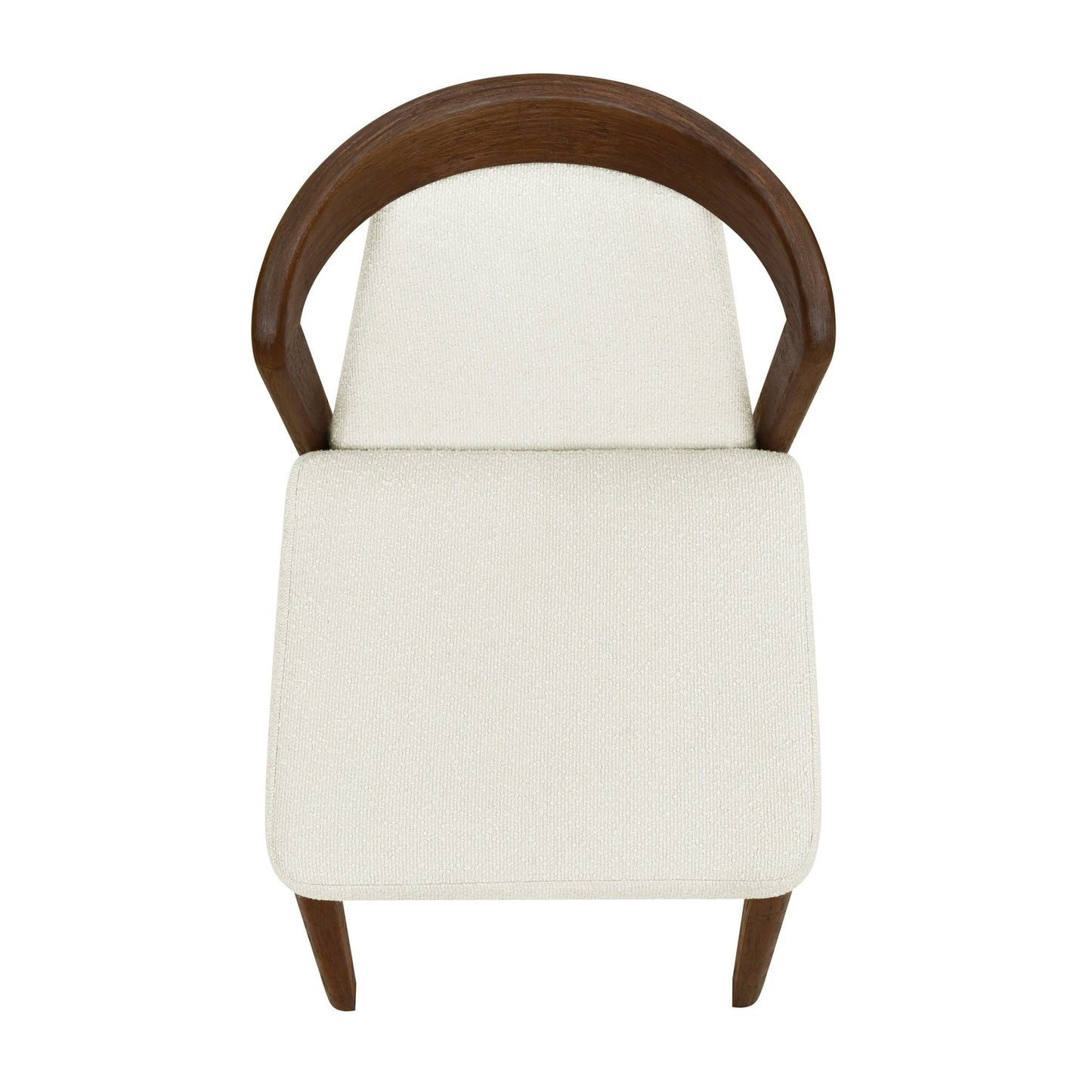 Upholstered Backrest Armless Dining Chairs (Walnut+Camel) - 1st Choice Furniture Direct