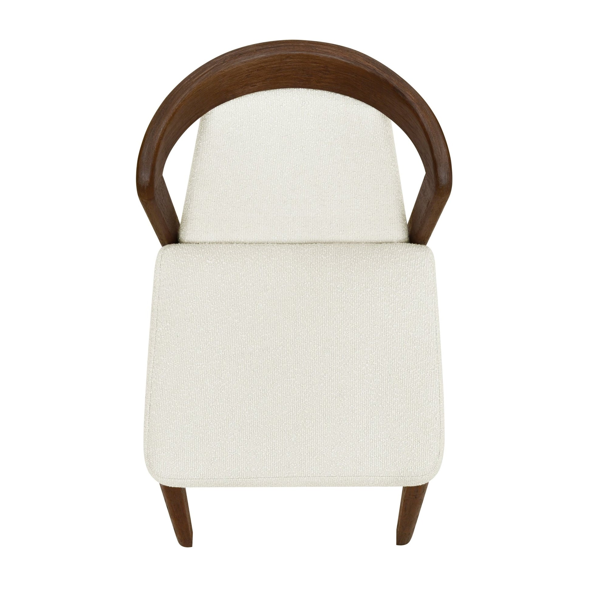 Upholstered Backrest Armless Dining Chairs (Walnut+Camel) - 1st Choice Furniture Direct