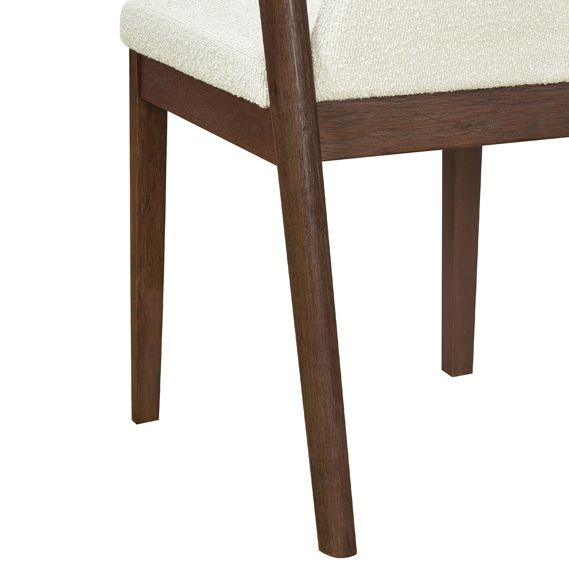 Upholstered Backrest Armless Dining Chairs (Walnut+Camel) - 1st Choice Furniture Direct