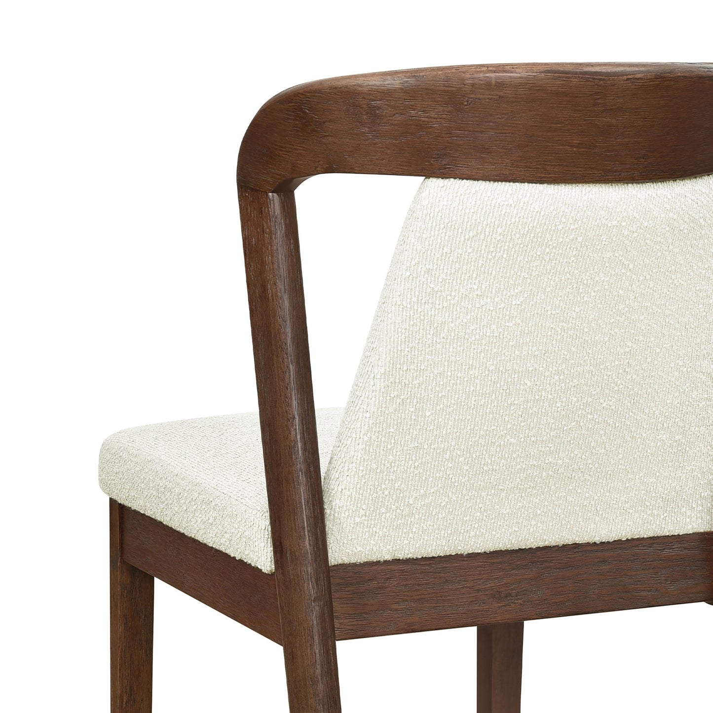 Upholstered Backrest Armless Dining Chairs (Walnut+Camel) - 1st Choice Furniture Direct