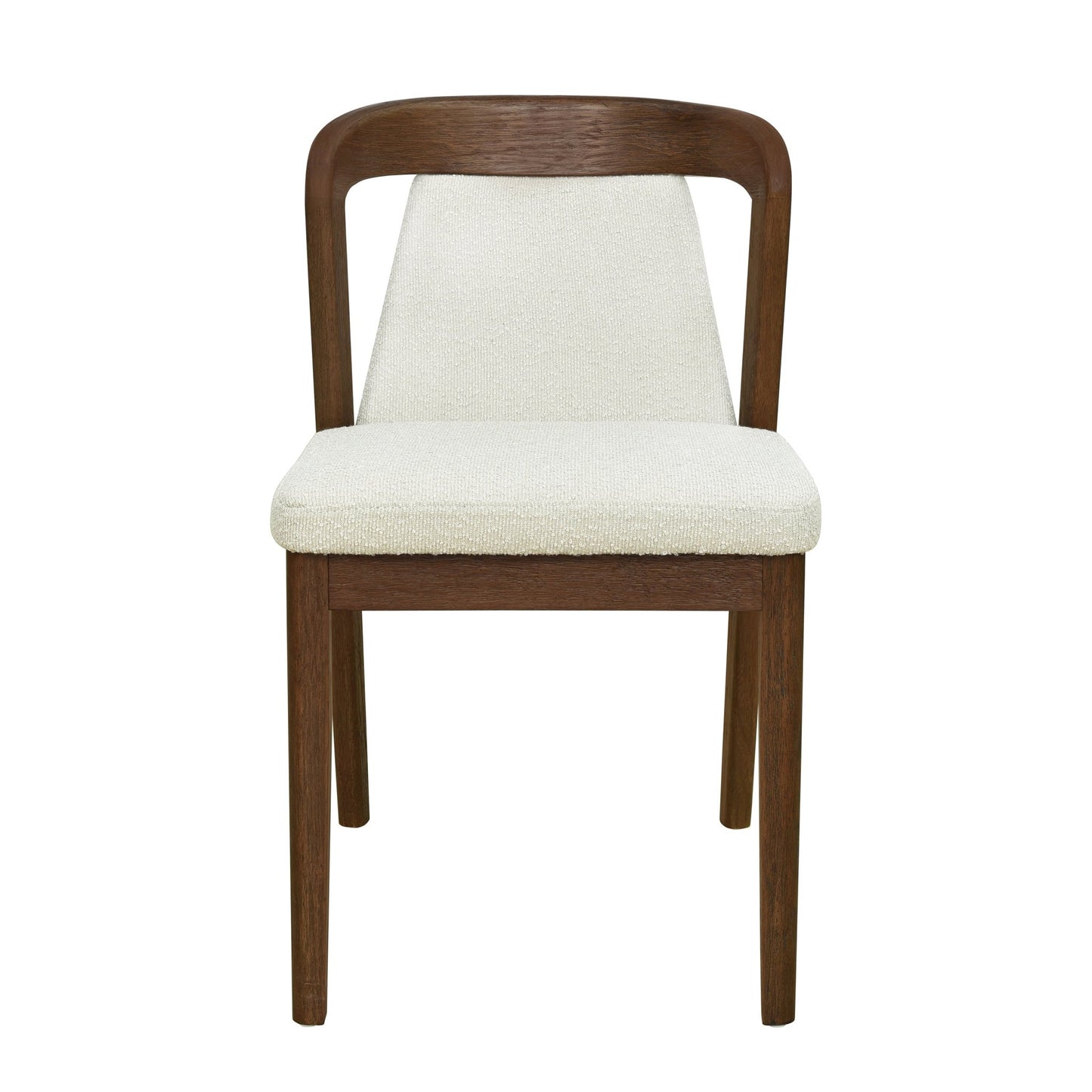 Upholstered Backrest Armless Dining Chairs (Walnut+Camel) - 1st Choice Furniture Direct
