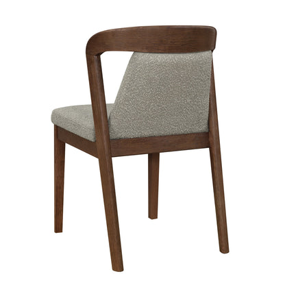 Upholstered Backrest Armless Dining Chairs (Walnut+Light Brown) - 1st Choice Furniture Direct