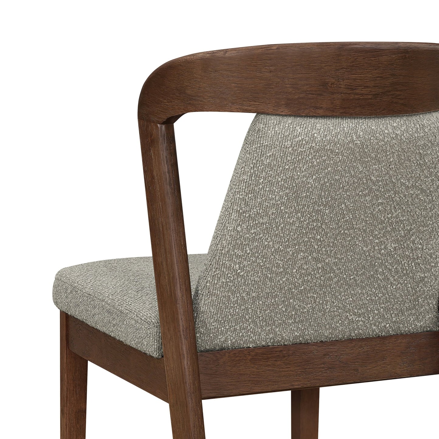 Upholstered Backrest Armless Dining Chairs (Walnut+Light Brown) - 1st Choice Furniture Direct