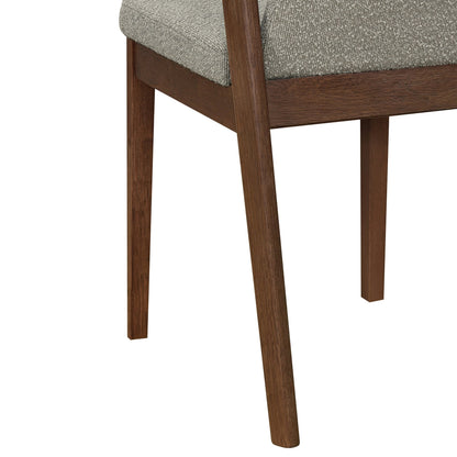 Upholstered Backrest Armless Dining Chairs (Walnut+Light Brown) - 1st Choice Furniture Direct