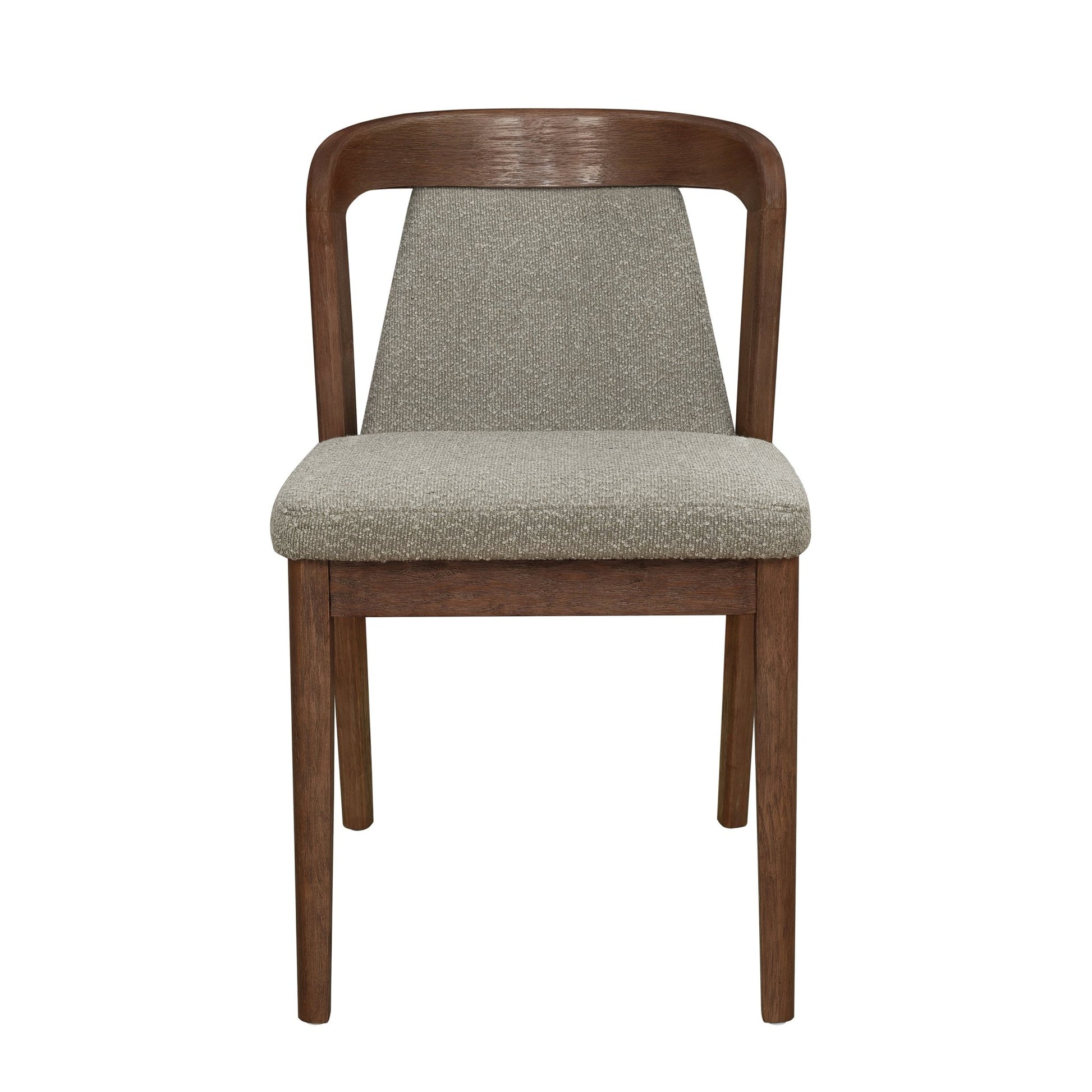 Upholstered Backrest Armless Dining Chairs (Walnut+Light Brown) - 1st Choice Furniture Direct
