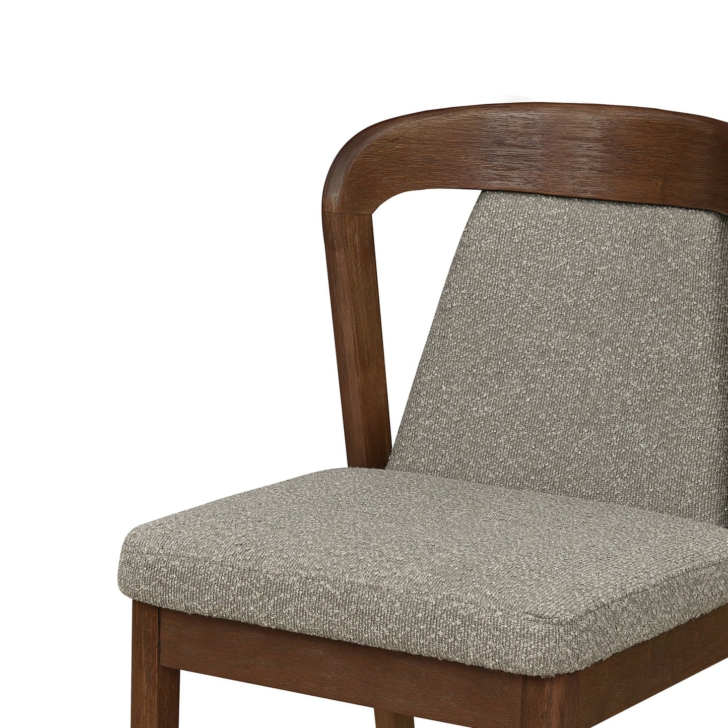 Upholstered Backrest Armless Dining Chairs (Walnut+Light Brown) - 1st Choice Furniture Direct