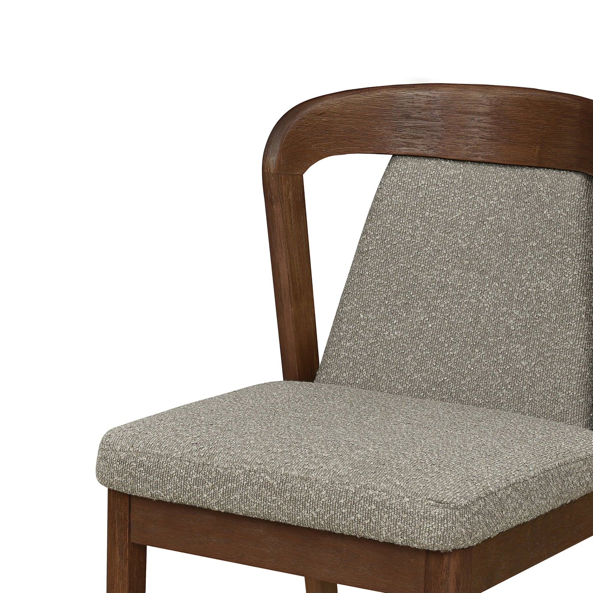 Upholstered Backrest Armless Dining Chairs (Walnut+Light Brown) - 1st Choice Furniture Direct