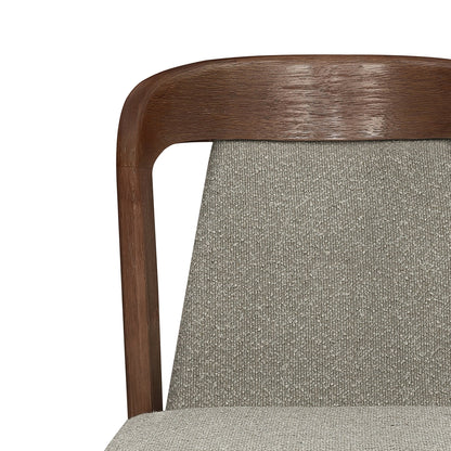 Upholstered Backrest Armless Dining Chairs (Walnut+Light Brown) - 1st Choice Furniture Direct
