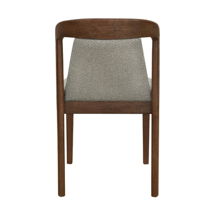 Upholstered Backrest Armless Dining Chairs (Walnut+Light Brown) - 1st Choice Furniture Direct