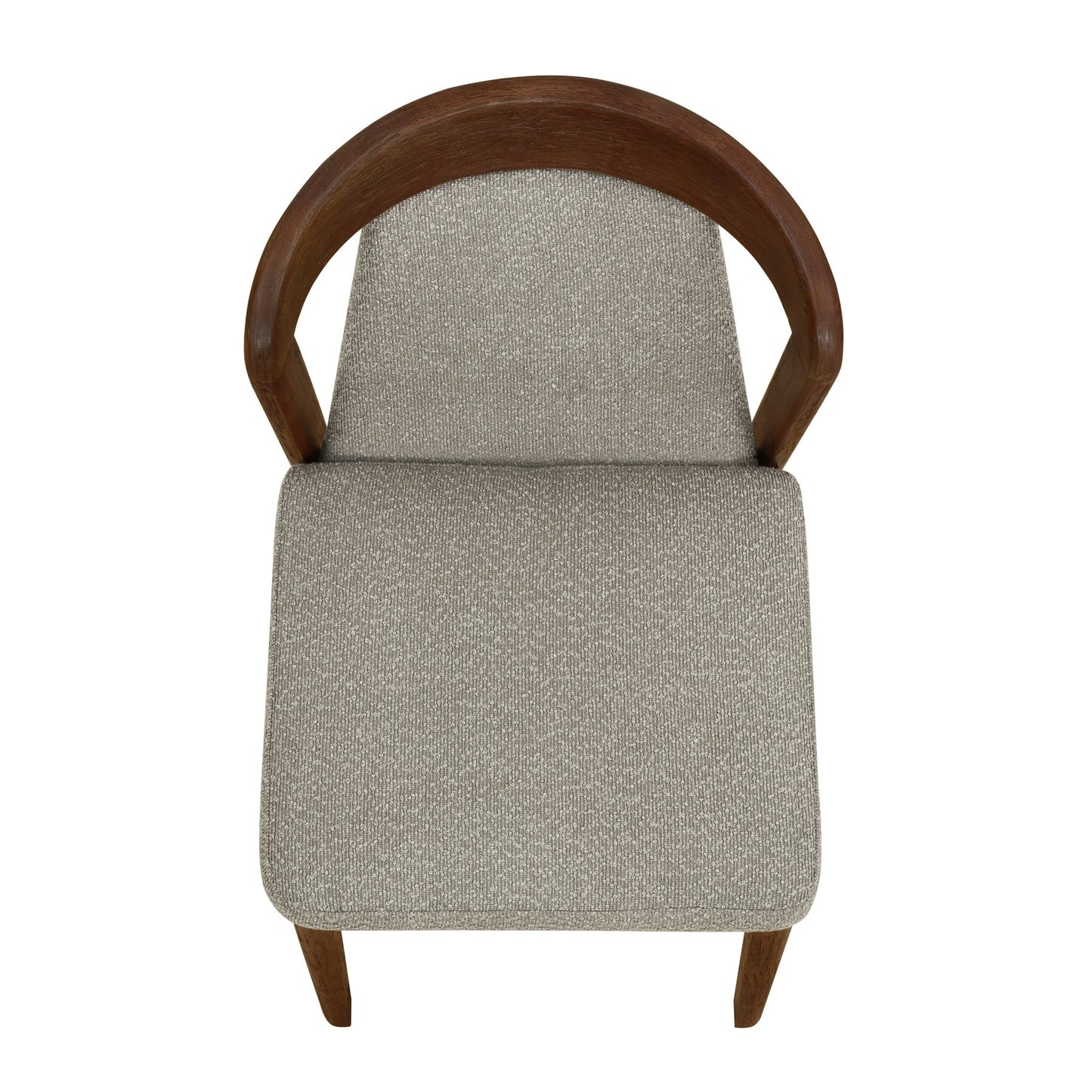 Upholstered Backrest Armless Dining Chairs (Walnut+Light Brown) - 1st Choice Furniture Direct