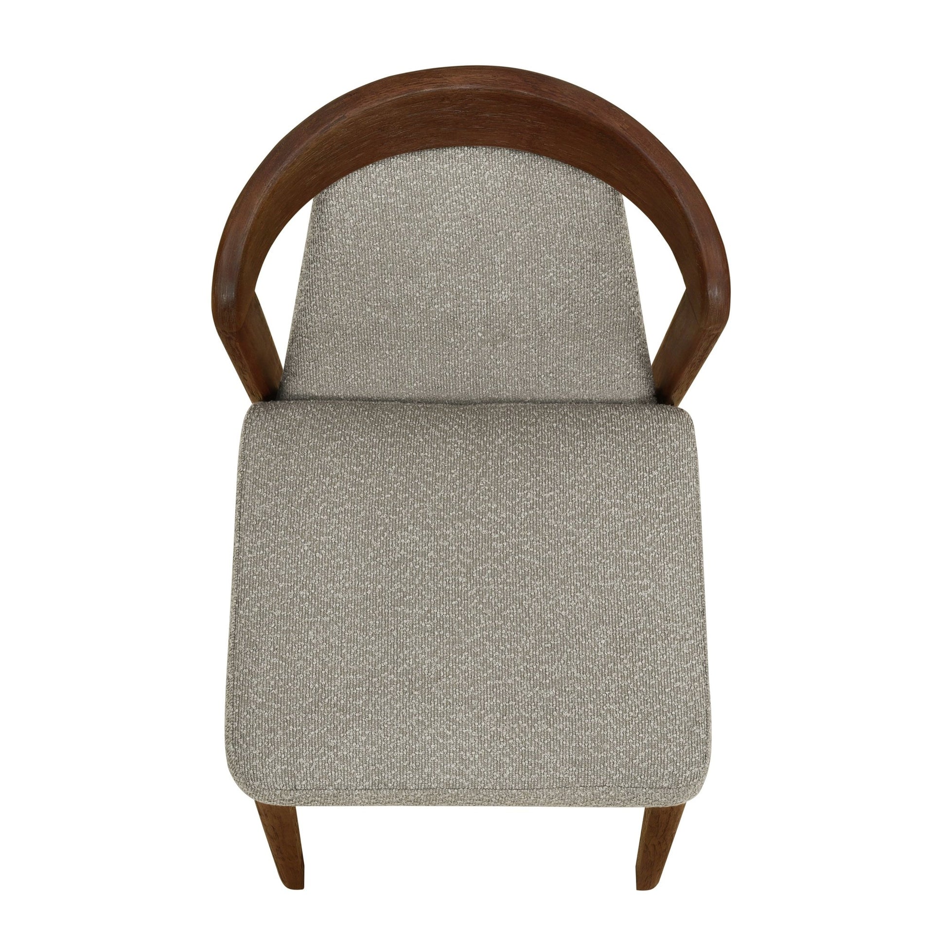 Upholstered Backrest Armless Dining Chairs (Walnut+Light Brown) - 1st Choice Furniture Direct