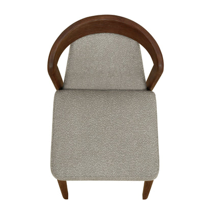 Upholstered Backrest Armless Dining Chairs (Walnut+Light Brown) - 1st Choice Furniture Direct