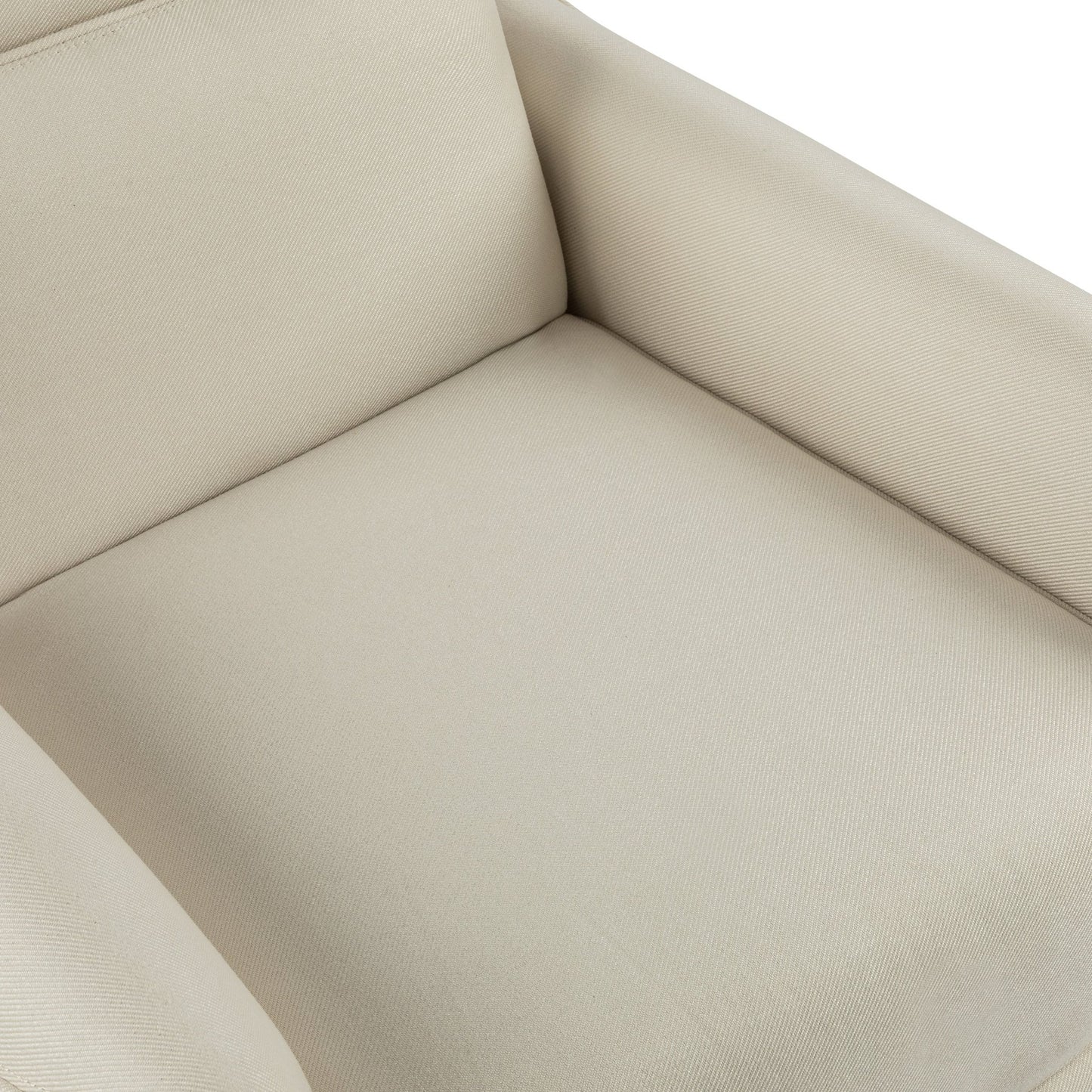 Upholstered Push Recliner Chair with Rubber Wood Legs in Beige Fabric for Living Room or Bedroom - 1st Choice Furniture Direct