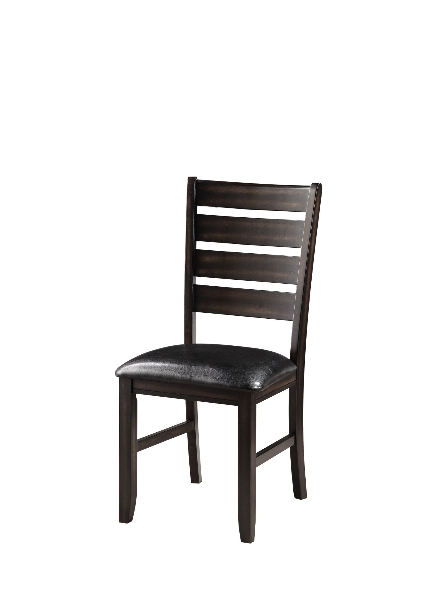 Urbana Black Synthetic Leather & Espresso Finish Side Chair (Set of 2) - 1st Choice Furniture Direct
