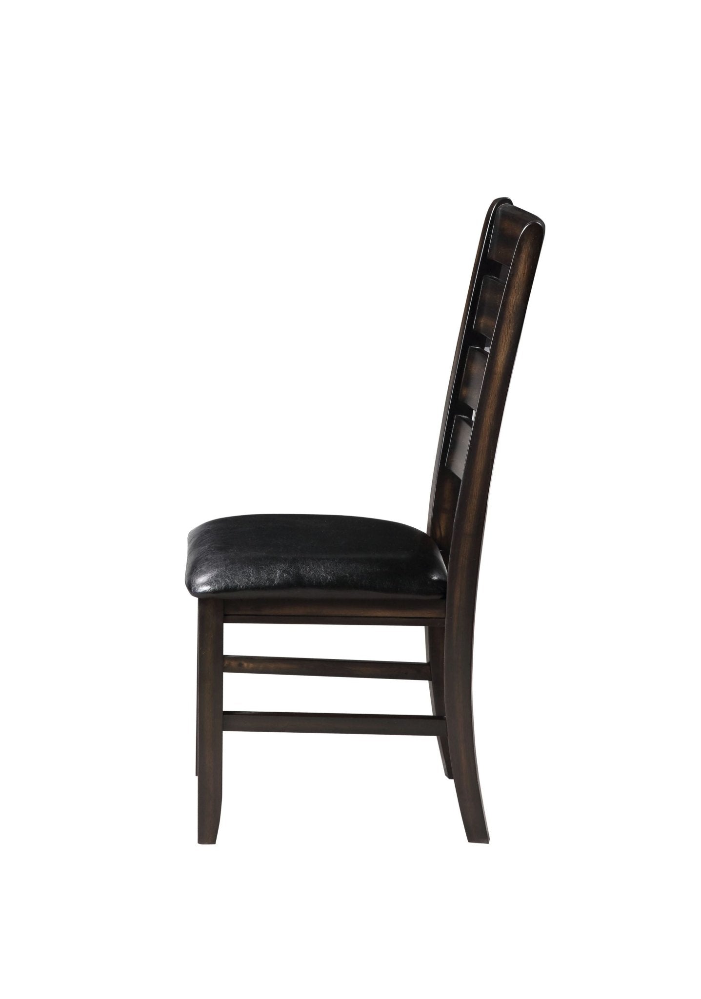 Urbana Black Synthetic Leather & Espresso Finish Side Chair (Set of 2) - 1st Choice Furniture Direct