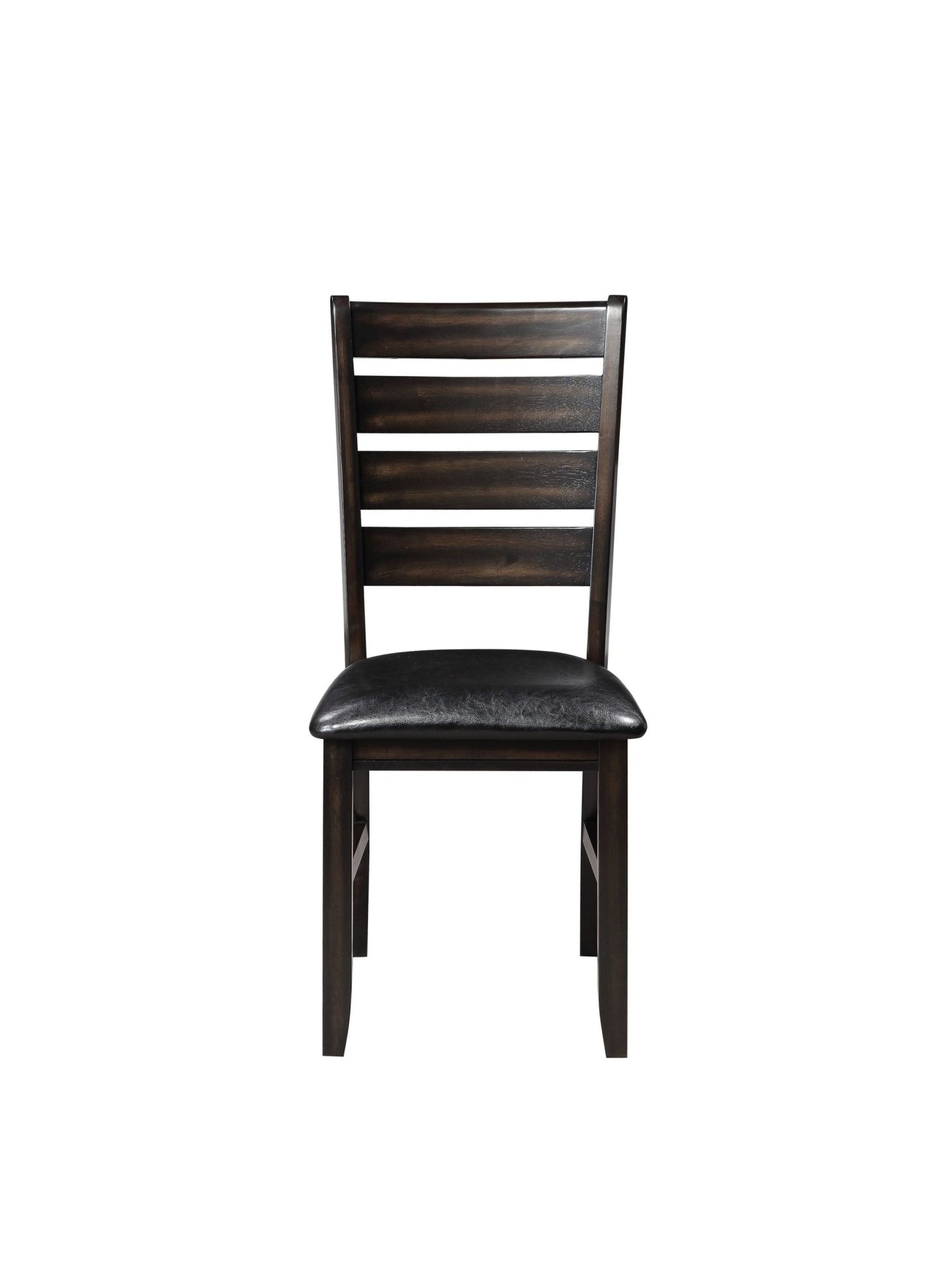 Urbana Black Synthetic Leather & Espresso Finish Side Chair (Set of 2) - 1st Choice Furniture Direct