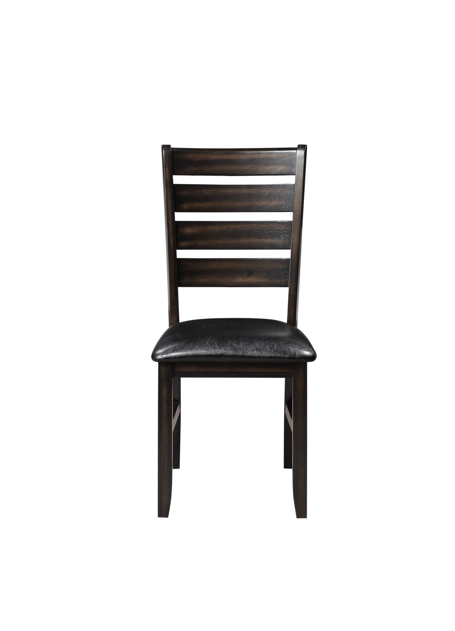 Urbana Black Synthetic Leather & Espresso Finish Side Chair (Set of 2) - 1st Choice Furniture Direct