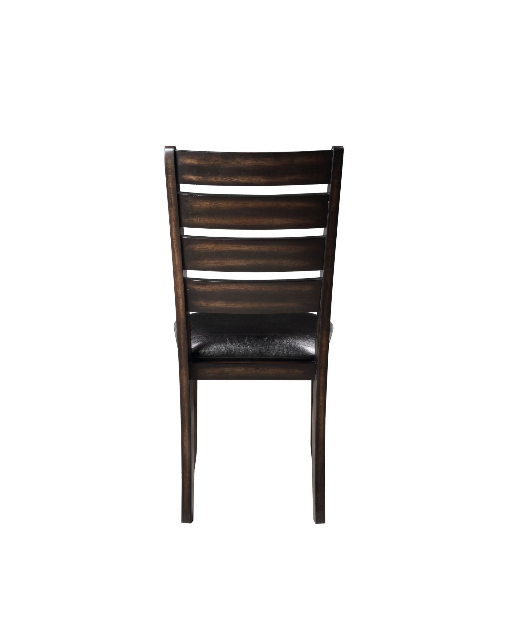 Urbana Black Synthetic Leather & Espresso Finish Side Chair (Set of 2) - 1st Choice Furniture Direct