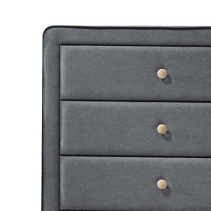 Valda Light Gray Fabric Chest - 1st Choice Furniture Direct