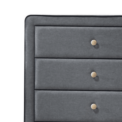 Valda Light Gray Fabric Chest - 1st Choice Furniture Direct
