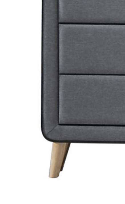 Valda Light Gray Fabric Chest - 1st Choice Furniture Direct