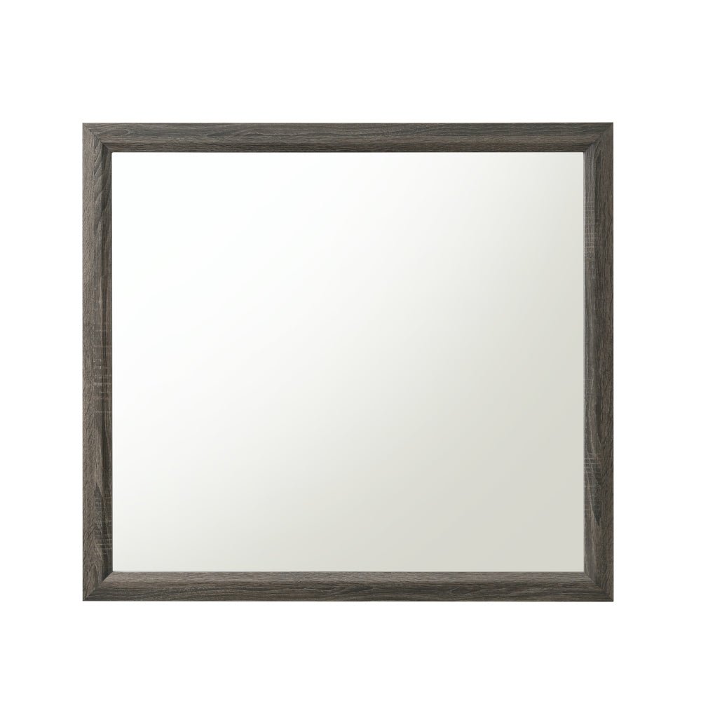 Valdemar Weathered Gray Finish Mirror - 1st Choice Furniture Direct