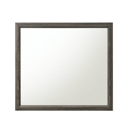 Valdemar Weathered Gray Finish Mirror - 1st Choice Furniture Direct