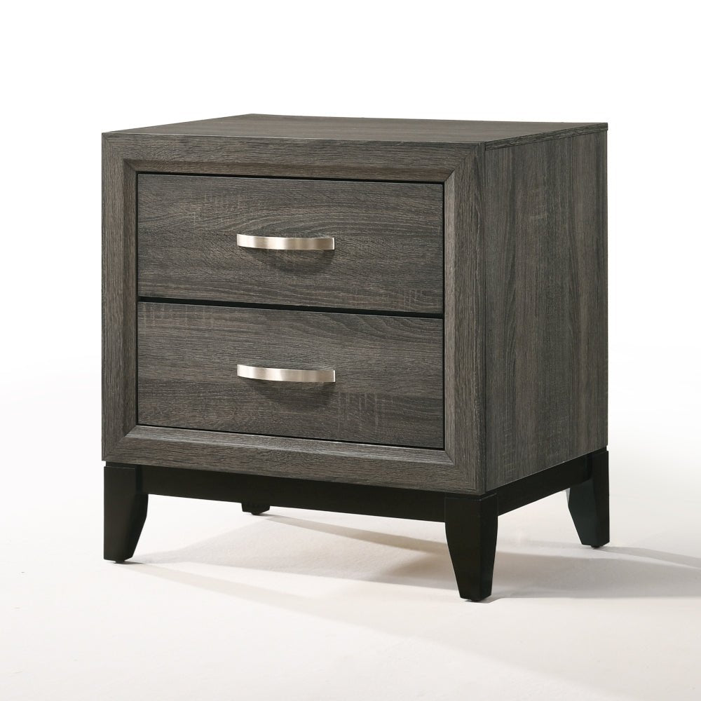 Valdemar Weathered Gray Finish Nightstand - 1st Choice Furniture Direct