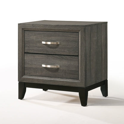 Valdemar Weathered Gray Finish Nightstand - 1st Choice Furniture Direct