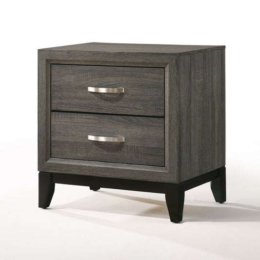 Valdemar Weathered Gray Finish Nightstand - 1st Choice Furniture Direct