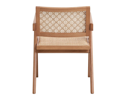 Valentina Rattan & Natural Finish 5PCs Patio/Outdoor Dining Set (No Bench Included) - 1st Choice Furniture Direct