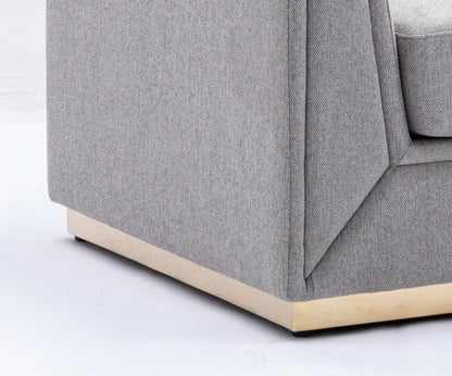Valin Gray Linen 3Pcs Living Room Set for Living Room, Meeting Room and Small Apartment (Sofa, Loveseat, Chair) - 1st Choice Furniture Direct