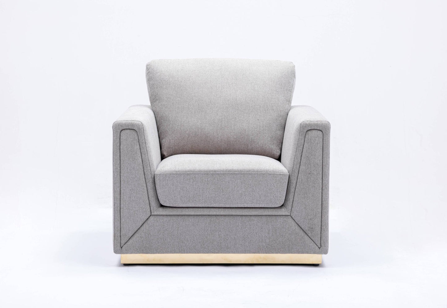 Valin Gray Linen 3Pcs Living Room Set for Living Room, Meeting Room and Small Apartment (Sofa, Loveseat, Chair) - 1st Choice Furniture Direct