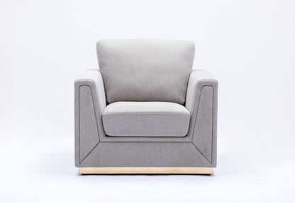 Valin Gray Linen 3Pcs Living Room Set for Living Room, Meeting Room and Small Apartment (Sofa, Loveseat, Chair) - 1st Choice Furniture Direct