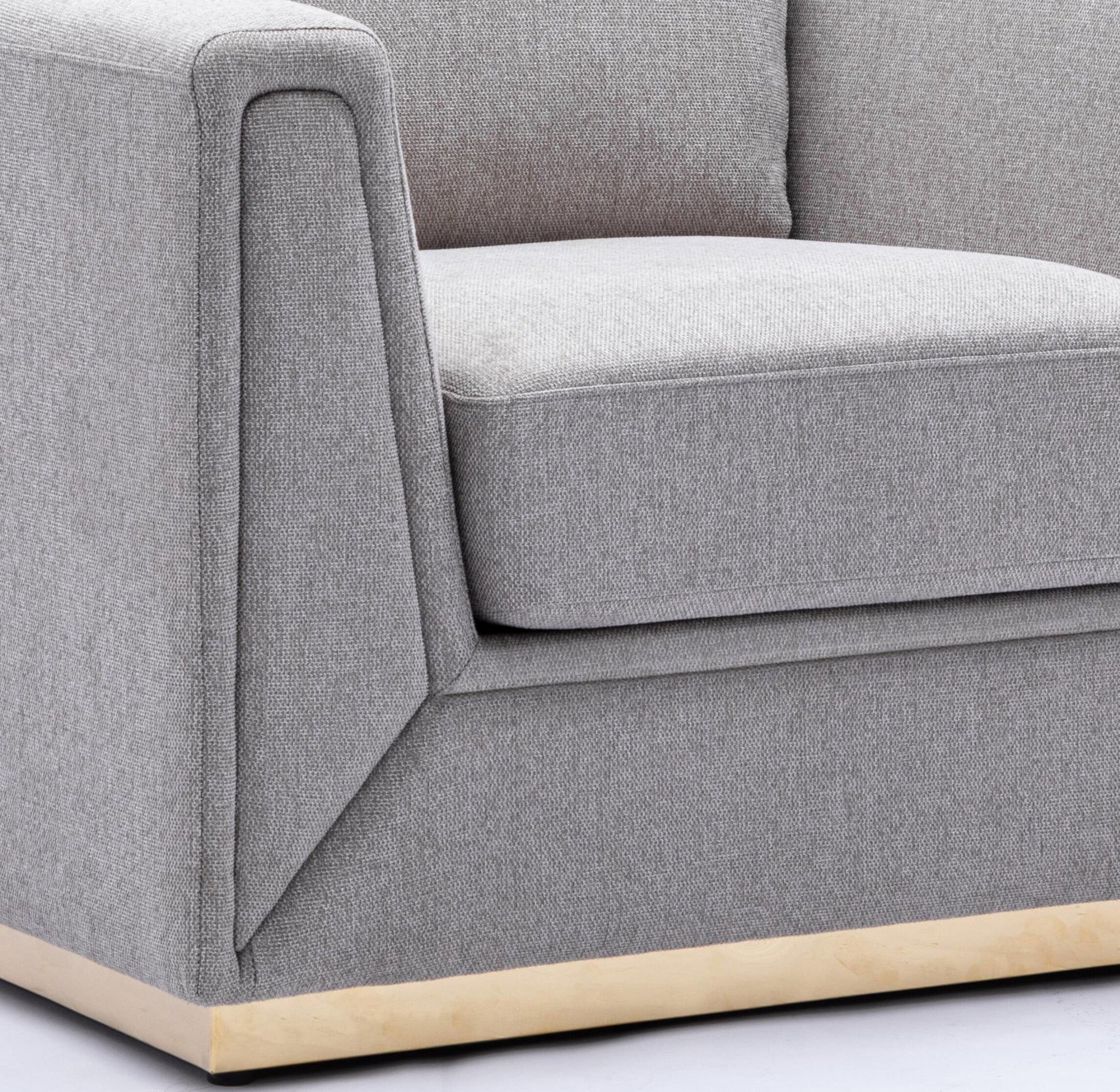 Valin Gray Linen 3Pcs Living Room Set for Living Room, Meeting Room and Small Apartment (Sofa, Loveseat, Chair) - 1st Choice Furniture Direct