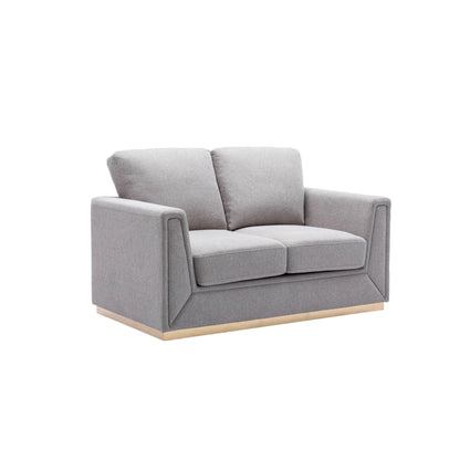 Valin Gray Linen 3Pcs Living Room Set for Living Room, Meeting Room and Small Apartment (Sofa, Loveseat, Chair) - 1st Choice Furniture Direct