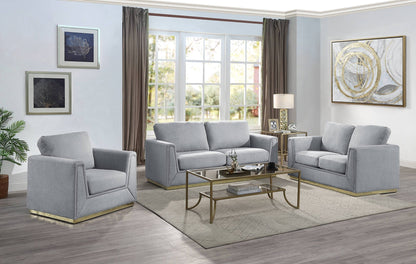 Valin Gray Linen 3Pcs Living Room Set for Living Room, Meeting Room and Small Apartment (Sofa, Loveseat, Chair) - 1st Choice Furniture Direct