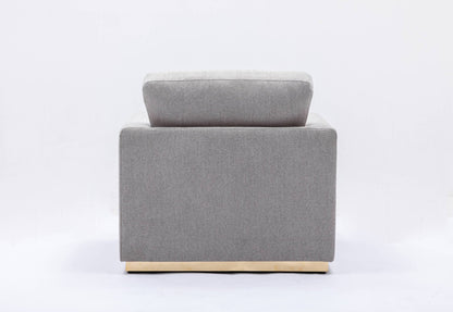 Valin Gray Linen 3Pcs Living Room Set for Living Room, Meeting Room and Small Apartment (Sofa, Loveseat, Chair) - 1st Choice Furniture Direct