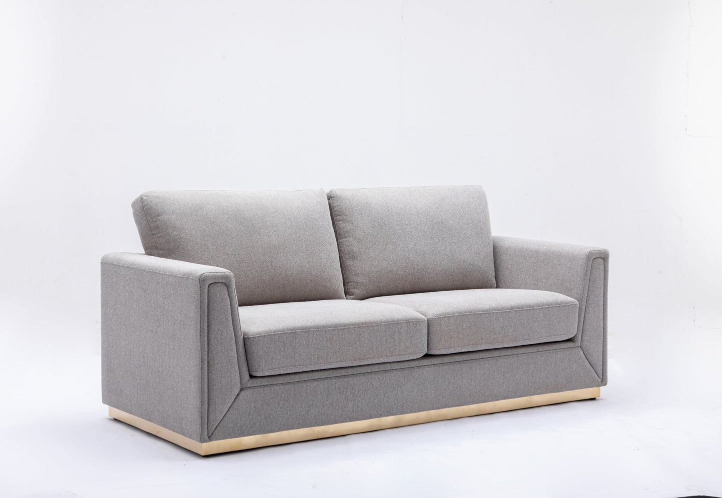Valin Gray Linen 3Pcs Living Room Set for Living Room, Meeting Room and Small Apartment (Sofa, Loveseat, Chair) - 1st Choice Furniture Direct