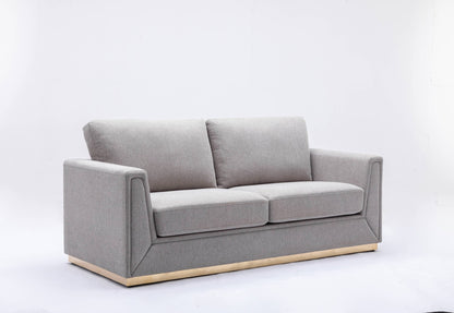 Valin Gray Linen Sofa for Living Room, Meeting Room and Small Apartment - 1st Choice Furniture Direct