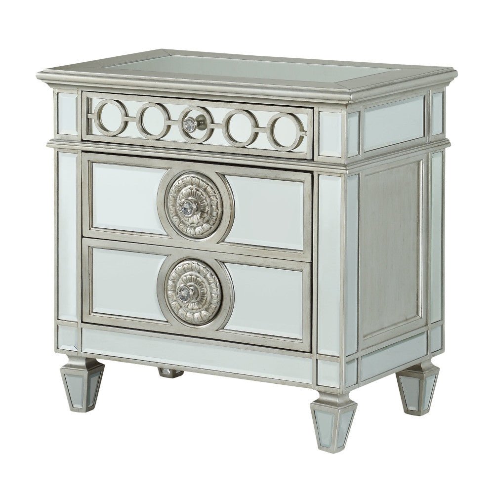 Varian Mirrored Nightstand - 1st Choice Furniture Direct