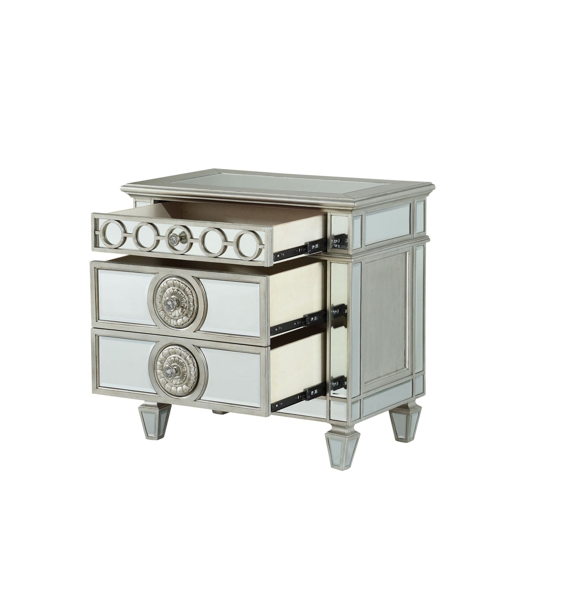 Varian Mirrored Nightstand - 1st Choice Furniture Direct