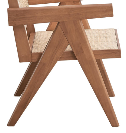 Velentina Rattan & Natural Finish Accent Chair - 1st Choice Furniture Direct